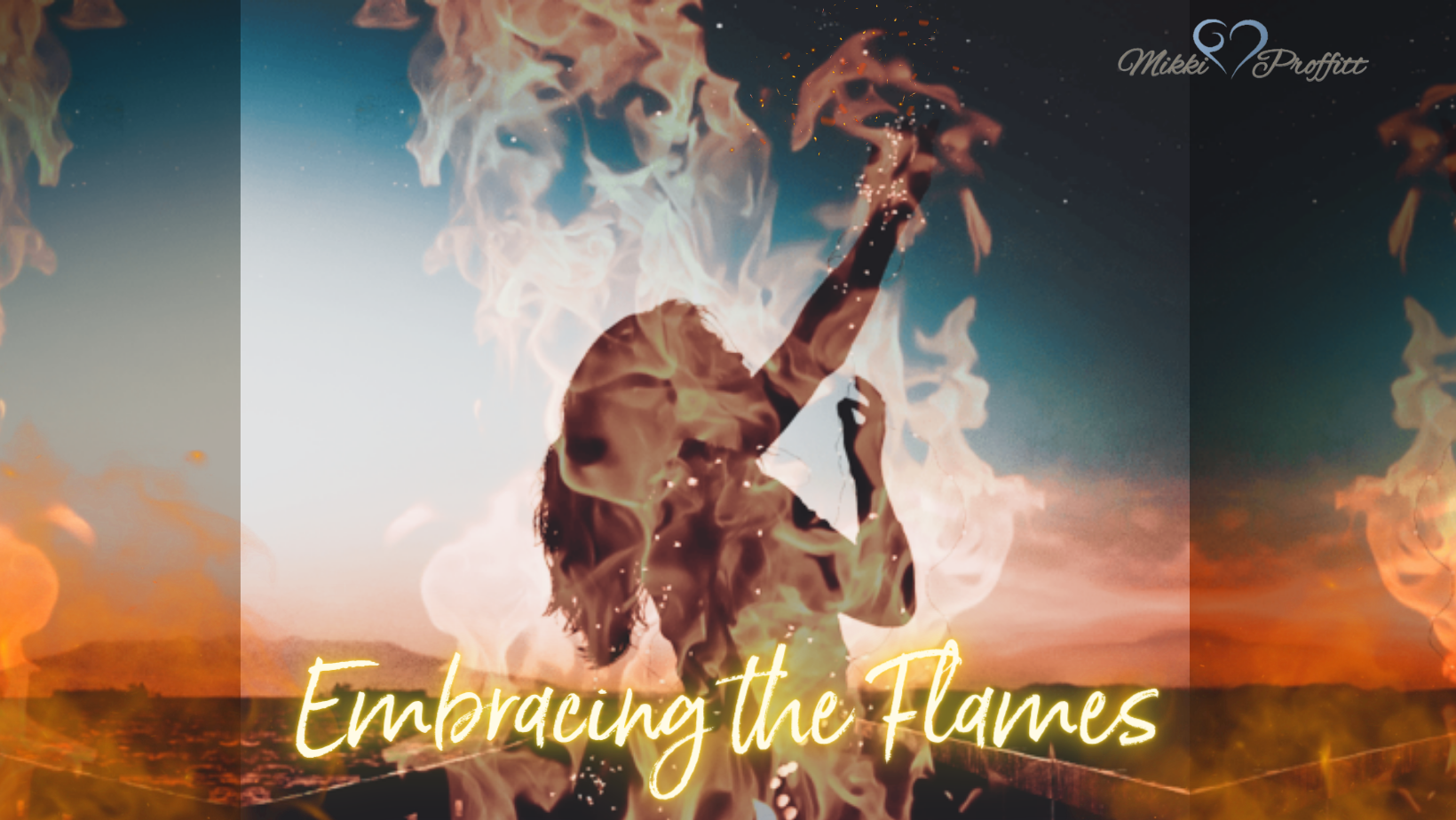woman dancing in the flames
